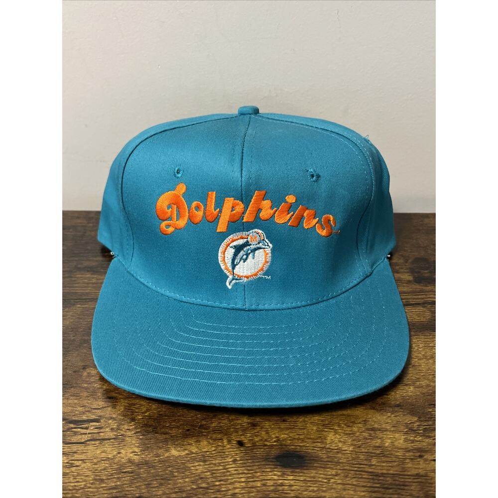 VTG 90s‎ Miami Dolphins NFL Team SnapBack AJD Hat Cap DEADSTOCK NEW